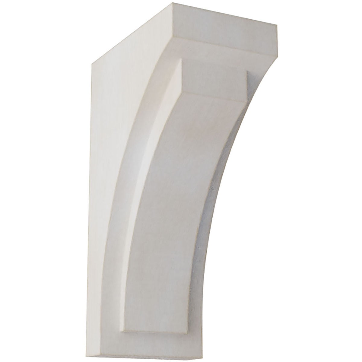 Chalk Dust White Vintage Rubberwood Corbel, 8" Height