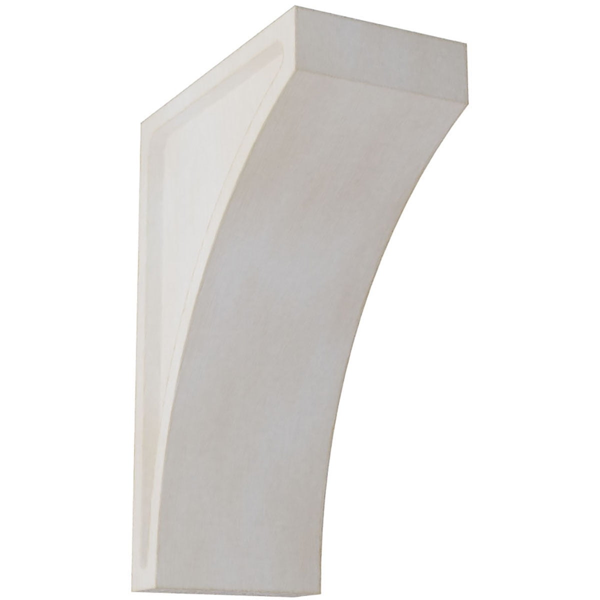 Chalk Dust White Rubberwood Vintage Decor Corbel 3" x 5.5" x 8"
