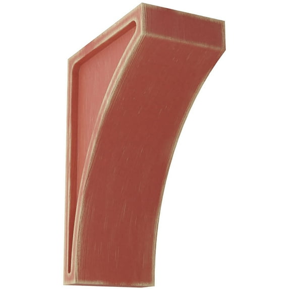 Ekena Millwork 3"W x 5 1/2"D x 8"H Medium Lawson Wood Vintage Decor Corbel, Salvage Red