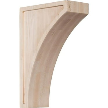 Ekena Millwork 3"W x 6 1/2"D x 10"H Large Lawson Wood Corbel, Alder