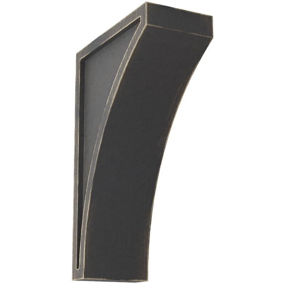 Ekena Millwork 3"W x 6 1/2"D x 10"H Large Lawson Wood Vintage Decor Corbel, Black