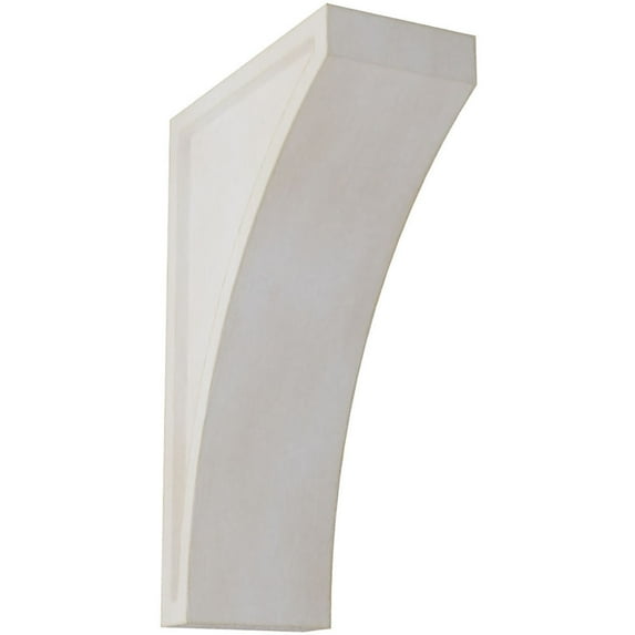 Ekena Millwork 3"W x 6 1/2"D x 10"H Large Lawson Wood Vintage Decor Corbel, Chalk Dust White