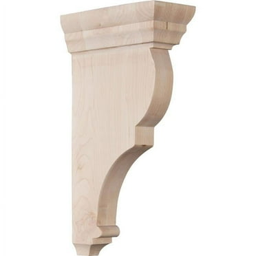 Ekena Millwork 3"W x 6 1/2"D x 12"H Large Rojas Wood Corbel, Alder