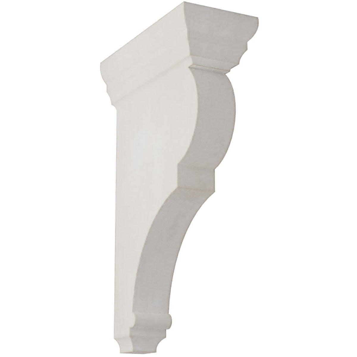 Chalk Dust White Rubberwood Vintage Decor Corbel, 12" Height
