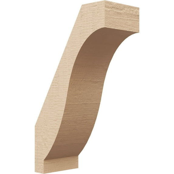 Ekena Millwork 3"W x 6"D x 10"H Baker Rough Cedar Woodgrain TimberThane Knee Brace, Primed