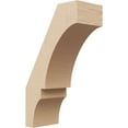 thumbnail image 1 of Ekena Millwork 3"W x 6"D x 10"H Balboa Rough Cedar Woodgrain TimberThane Knee Brace, Primed, 1 of 6