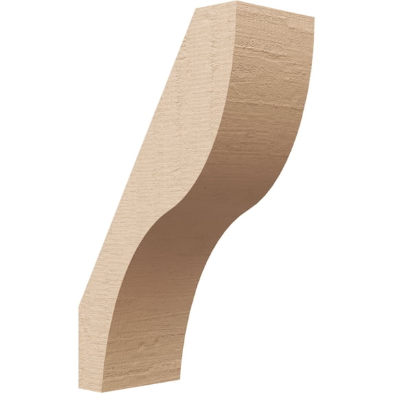 Ekena Millwork 3"W x 6"D x 10"H Geneva Rough Cedar Woodgrain TimberThane Knee Brace, Primed
