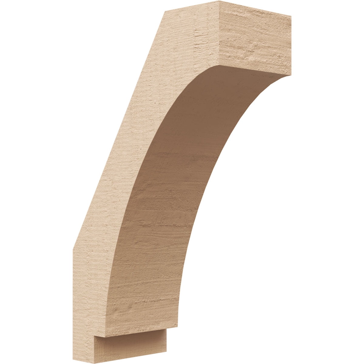 Ekena Millwork 3"W x 6"D x 10"H Imperial Rough Cedar Woodgrain TimberThane Knee Brace, Primed