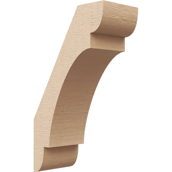 Ekena Millwork 3"W x 6"D x 10"H Olympic Rough Cedar Woodgrain TimberThane Knee Brace, Primed