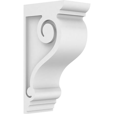 Ekena Millwork 3"W x 6"D x 12"H Standard Scroll Architectural Grade PVC Corbel