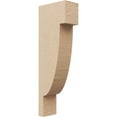 thumbnail image 1 of 3"W x 6"D x 18"H Thin Alpine Rough Cedar Woodgrain TimberThane Corbel, Primed Tan, 1 of 6