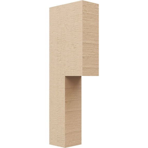 3"W x 6"D x 18"H Thin Chapel Hill Rough Cedar Woodgrain TimberThane Corbel, Primed Tan
