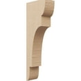 thumbnail image 1 of 3"W x 6"D x 18"H Thin New Brighton Rough Cedar Woodgrain TimberThane Corbel, Primed Tan, 1 of 6