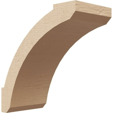 Ekena Millwork 3"W x 6"D x 6"H Lafayette Rough Cedar Woodgrain TimberThane Knee Brace, Primed