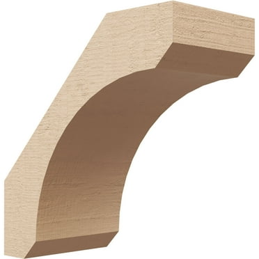 Ekena Millwork 3"W x 6"D x 6"H Legacy Rough Cedar Woodgrain TimberThane Knee Brace, Primed