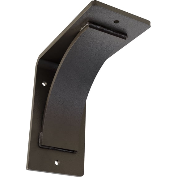 Ekena Millwork 3"W x 6"D x 6"H Morris Steel Bracket, Hammered Dark Bronze