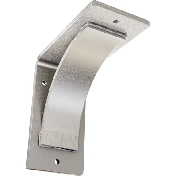 Ekena Millwork 3"W x 6"D x 6"H Morris Steel Bracket, Stainless Steel