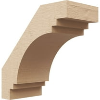 Ekena Millwork 3"W x 6"D x 6"H Pescadero Rough Cedar Woodgrain TimberThane Knee Brace, Primed