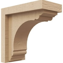 3"W x 6"D x 6"H Classic Warren Rough Cedar Woodgrain TimberThane Corbel, Primed Tan