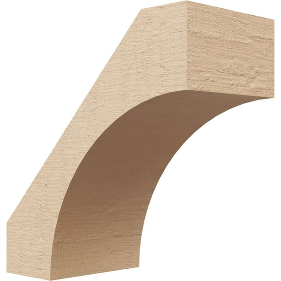 Ekena Millwork 3"W x 6"D x 6"H Westlake Rough Cedar Woodgrain TimberThane Knee Brace, Primed