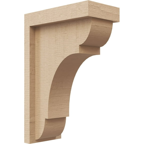 3"W x 6"D x 9"H Classic Bryant Rough Cedar Woodgrain TimberThane Corbel, Primed Tan