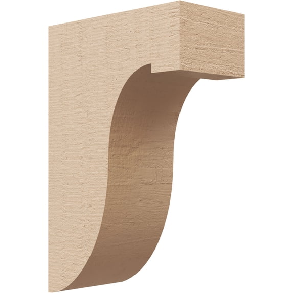 3"W x 6"D x 9"H Classic Del Monte Rough Cedar Woodgrain TimberThane Corbel, Primed Tan