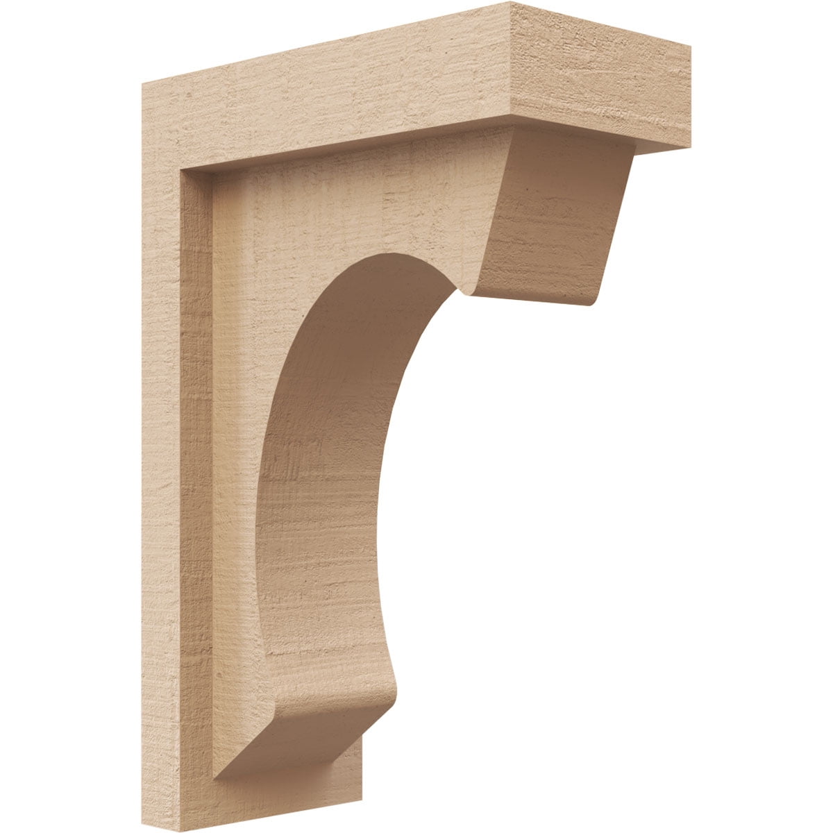 3"W x 6"D x 9"H Classic Emerson Rough Cedar Woodgrain TimberThane Corbel, Primed Tan