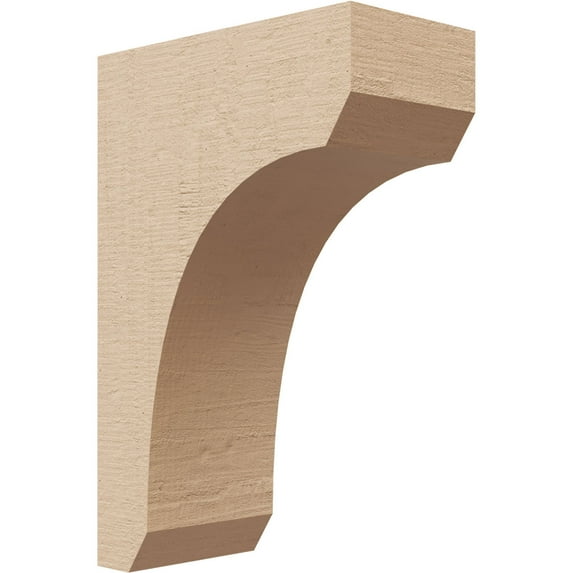 3"W x 6"D x 9"H Classic Legacy Rough Cedar Woodgrain TimberThane Corbel, Primed Tan