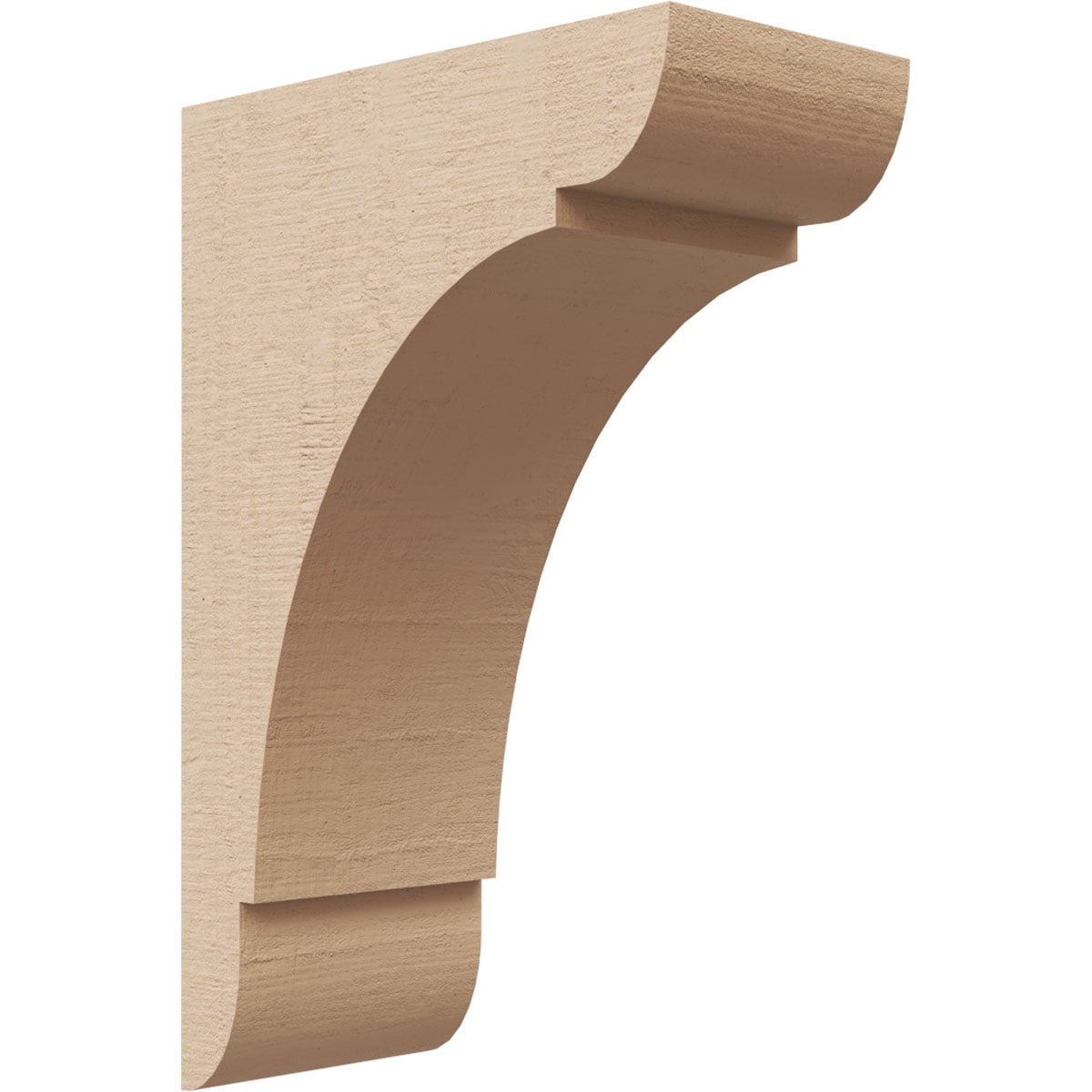 3"W x 6"D x 9"H Classic Olympic Rough Cedar Woodgrain TimberThane Corbel, Primed Tan