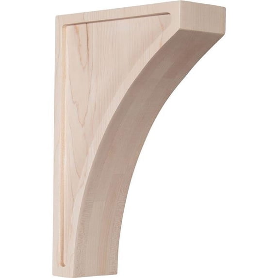 Ekena Millwork 3"W x 7 1/2"D x 12"H Extra Large Lawson Wood Corbel, Walnut