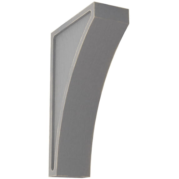 Ekena Millwork 3"W x 7 1/2"D x 12"H Extra Large Lawson Wood Vintage Decor Corbel, Pebble Grey