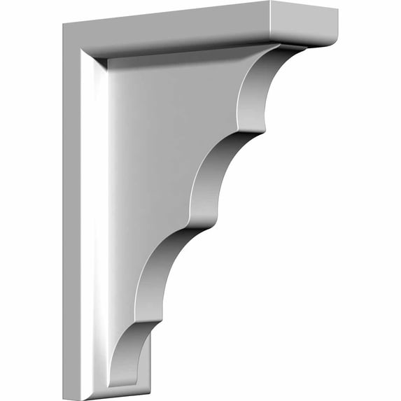 Ekena Millwork 3"W x 7 5/8"D x 10 5/8"H Traditional Bracket (2-Pack)