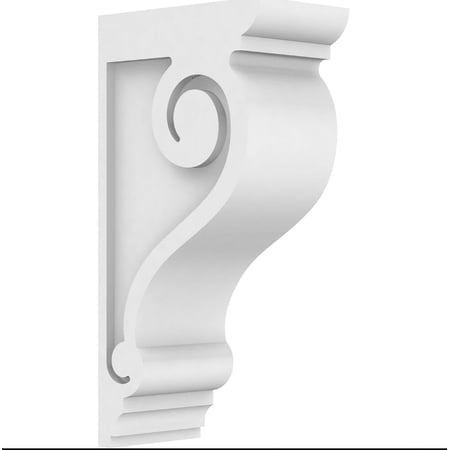 Ekena Millwork 3"W x 7"D x 14"H Standard Scroll Architectural Grade PVC Corbel