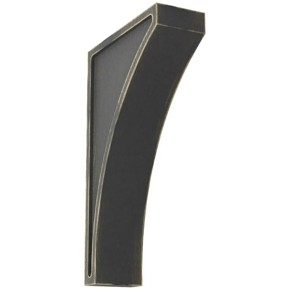 Ekena Millwork 3"W x 8 1/2"D x 14"H Jumbo Lawson Wood Vintage Decor Corbel, Black