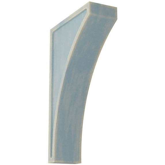 Ekena Millwork 3"W x 8 1/2"D x 14"H Jumbo Lawson Wood Vintage Decor Corbel, Driftwood Blue