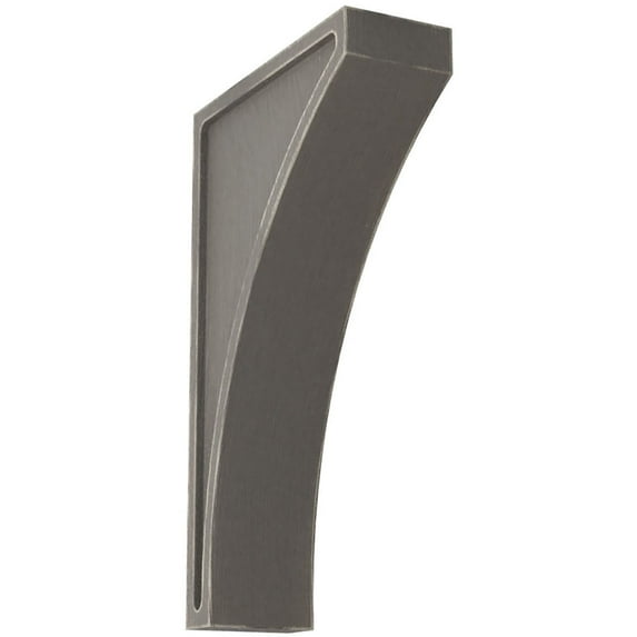 Ekena Millwork 3"W x 8 1/2"D x 14"H Jumbo Lawson Wood Vintage Decor Corbel, Reclaimed Grey