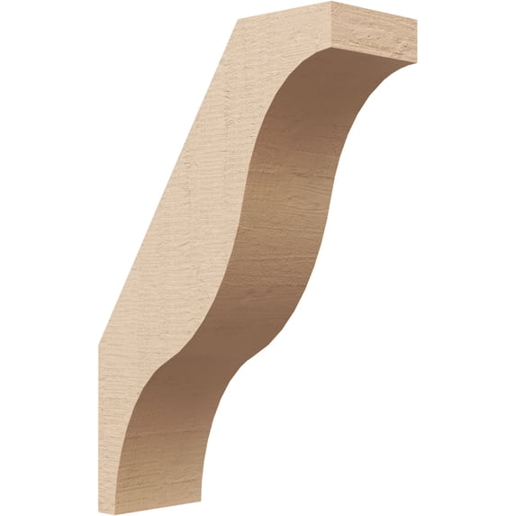 Ekena Millwork 3"W x 8"D x 12"H Funston Rough Cedar Woodgrain TimberThane Knee Brace, Primed