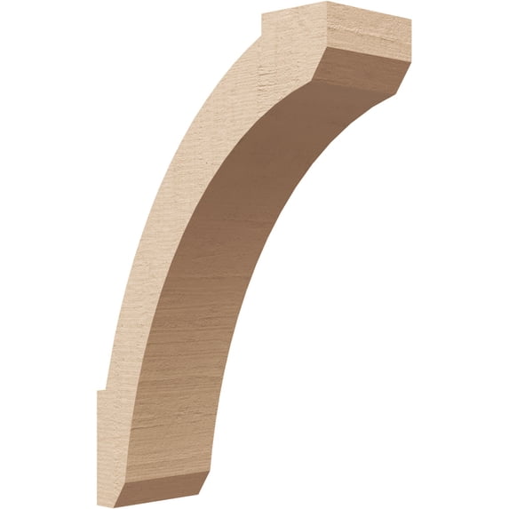 Ekena Millwork 3"W x 8"D x 12"H Lafayette Rough Cedar Woodgrain TimberThane Knee Brace, Primed