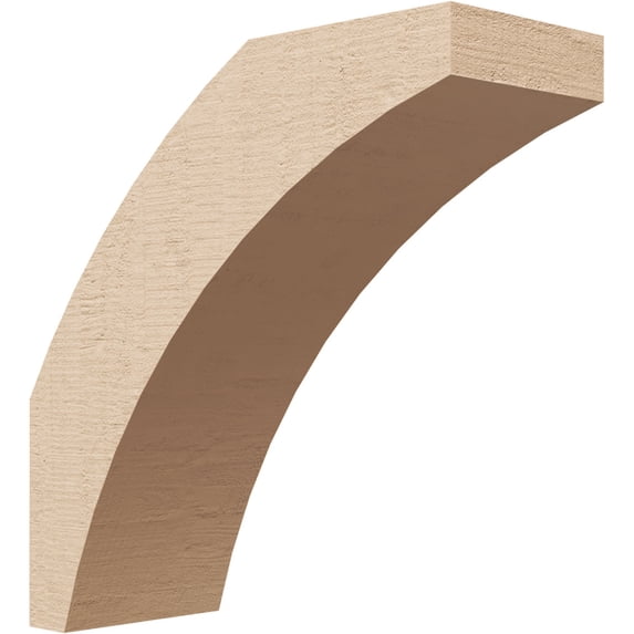 Ekena Millwork 3"W x 8"D x 8"H Thorton Rough Cedar Woodgrain TimberThane Knee Brace, Primed