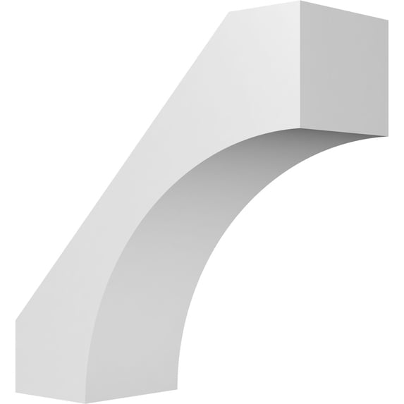 Ekena Millwork 3"W x 8"D x 8"H Westlake Architectural Grade PVC Knee Brace