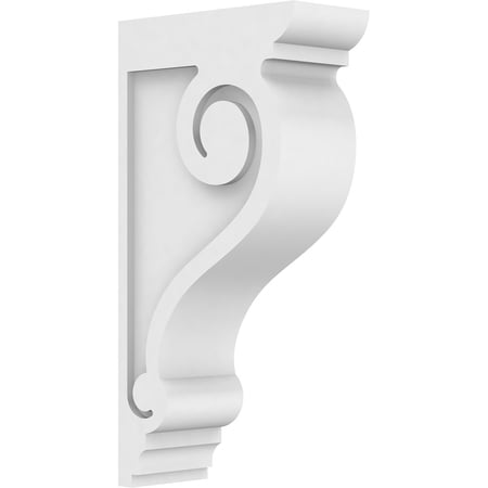 Ekena Millwork 3"W x 9"D x 18"H Standard Scroll Architectural Grade PVC Corbel