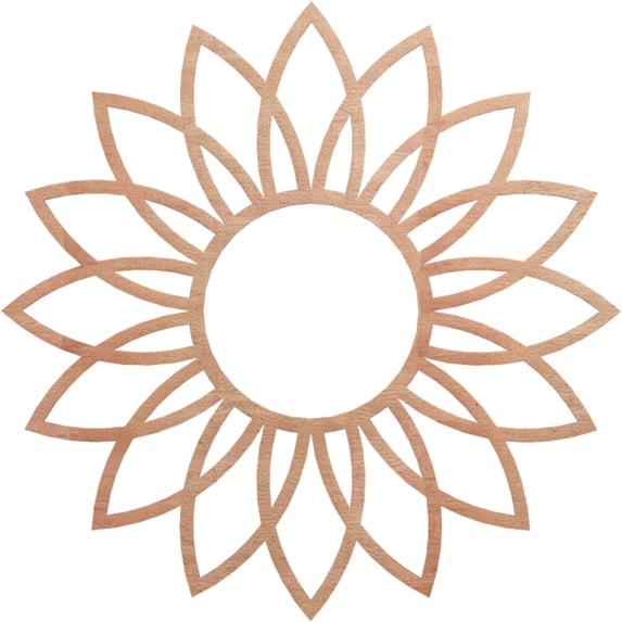 Ekena Millwork 30"OD x 10 1/2"ID x 3/8"T Daisy Wood Fretwork Pierced Ceiling Medallion, Cherry