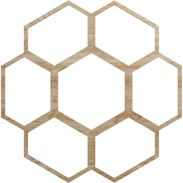 Ekena Millwork 30"OD x 10 1/2"ID x 3/8"T Florin Wood Fretwork Pierced Ceiling Medallion, Red Oak