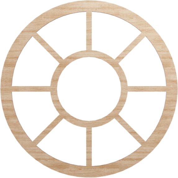Ekena Millwork 30"OD x 10 7/8"ID x 1/4"T Grace Wood Fretwork Pierced Ceiling Medallion, Alder