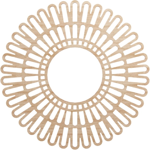 Ekena Millwork 30"OD x 11 1/8"ID x 3/8"T Cornelius Wood Fretwork Pierced Ceiling Medallion, Alder