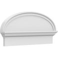 thumbnail image 1 of Ekena Millwork 30"W x 14-3/8"H x 2-3/4"P Elliptical Smooth Architectural Grade PVC Combination Pediment, 1 of 7