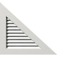 thumbnail image 1 of Ekena Millwork 30"W x 25"H Right Triangle Gable Vent - Right Side (38 1/2"W x 32"H Frame Size) 10/12 Pitch Functional, PVC Gable Vent with 1" x 4" Flat Trim Frame, 1 of 14