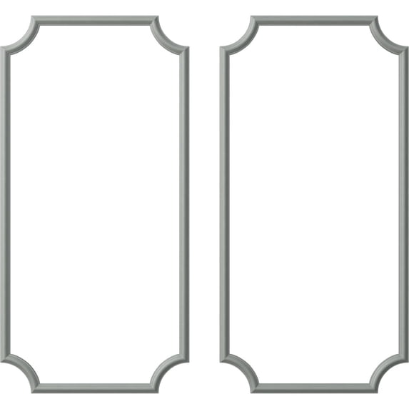 Ekena Millwork 31"W x 62"H Ashford Smooth Panel Moulding Kit (Double Panel)