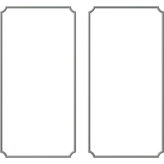 Ekena Millwork 31"W x 62"H Large Classic Panel Moulding Kit (Double Panel)