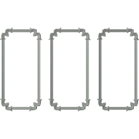 Ekena Millwork 31"W x 62"H Oxford Panel Moulding Kit (Triple Panel)